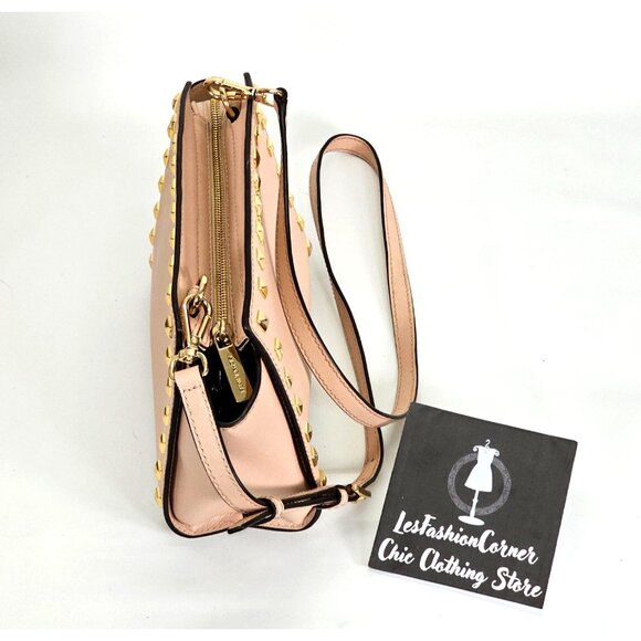 Michael Kors Women's Pale Pink Leather Selma Studded Tote Size Small 1826 - Picture 11 of 14